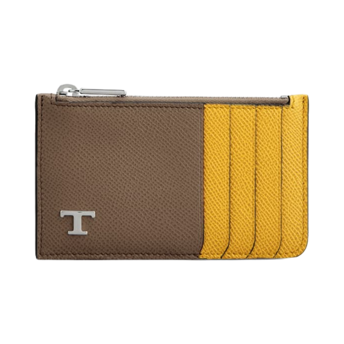 XAMTSYF8300RTV9O73 Tod's Leather Card Holder Brown Yellow