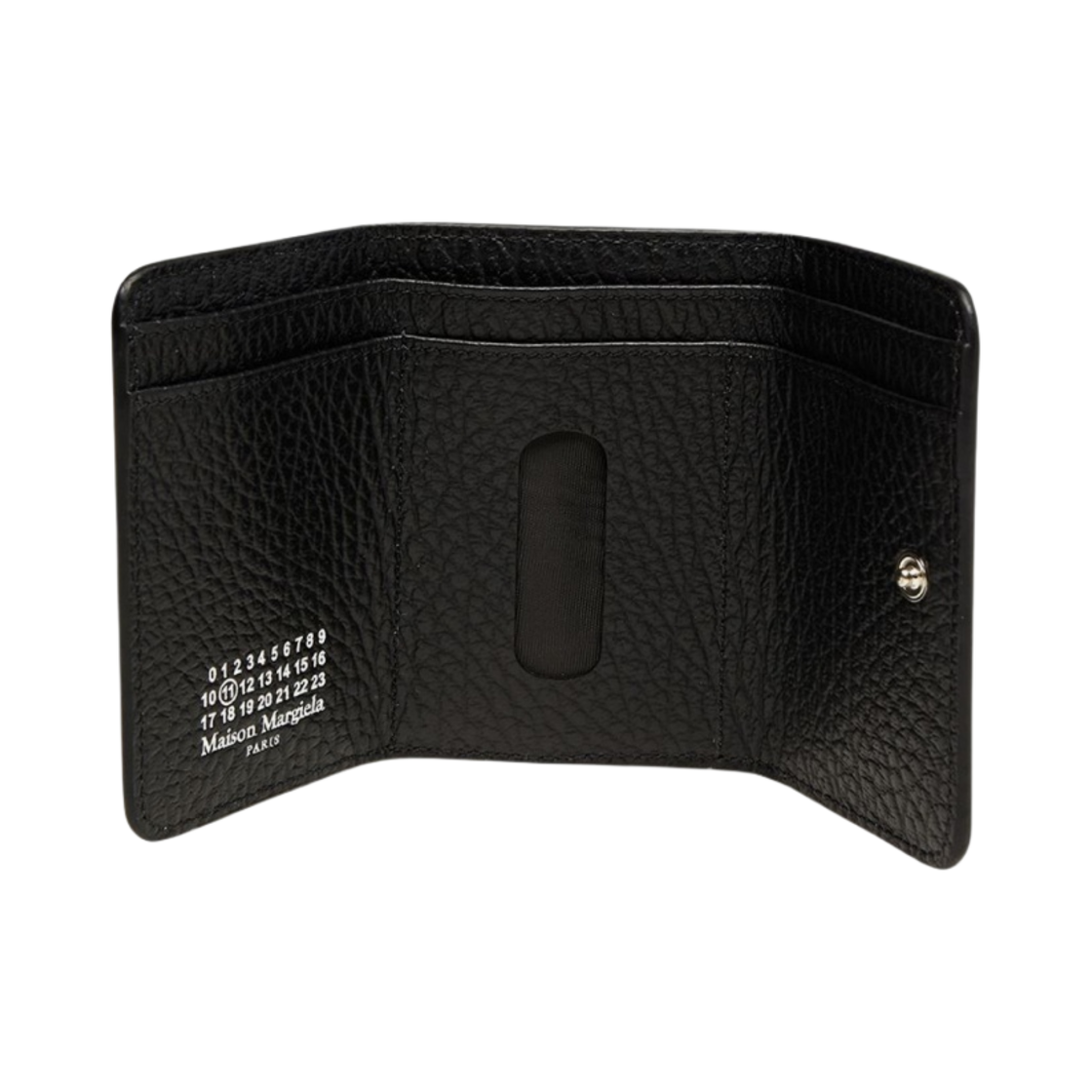 메종 마르지엘라 엠보스 그레인드 카프스킨 컴팩트 카드 홀더 블랙(Maison Margiela Embossed Grained Calfskin Compact Card Holder Black) - 2
