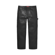 Supreme Leather Double Knee Painter Pant Black - 23FW