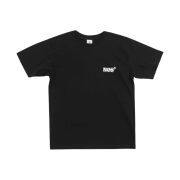 NOS7 White Signature Logo Standard Fit T-Shirt Black