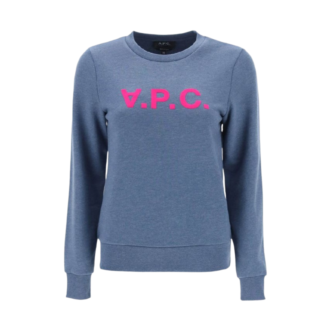(W) 아페쎄 VPC 네온 로즈 스웨트셔츠 마린((W) A.P.C. VPC Neon Rose Sweatshirt Marine) - 1
