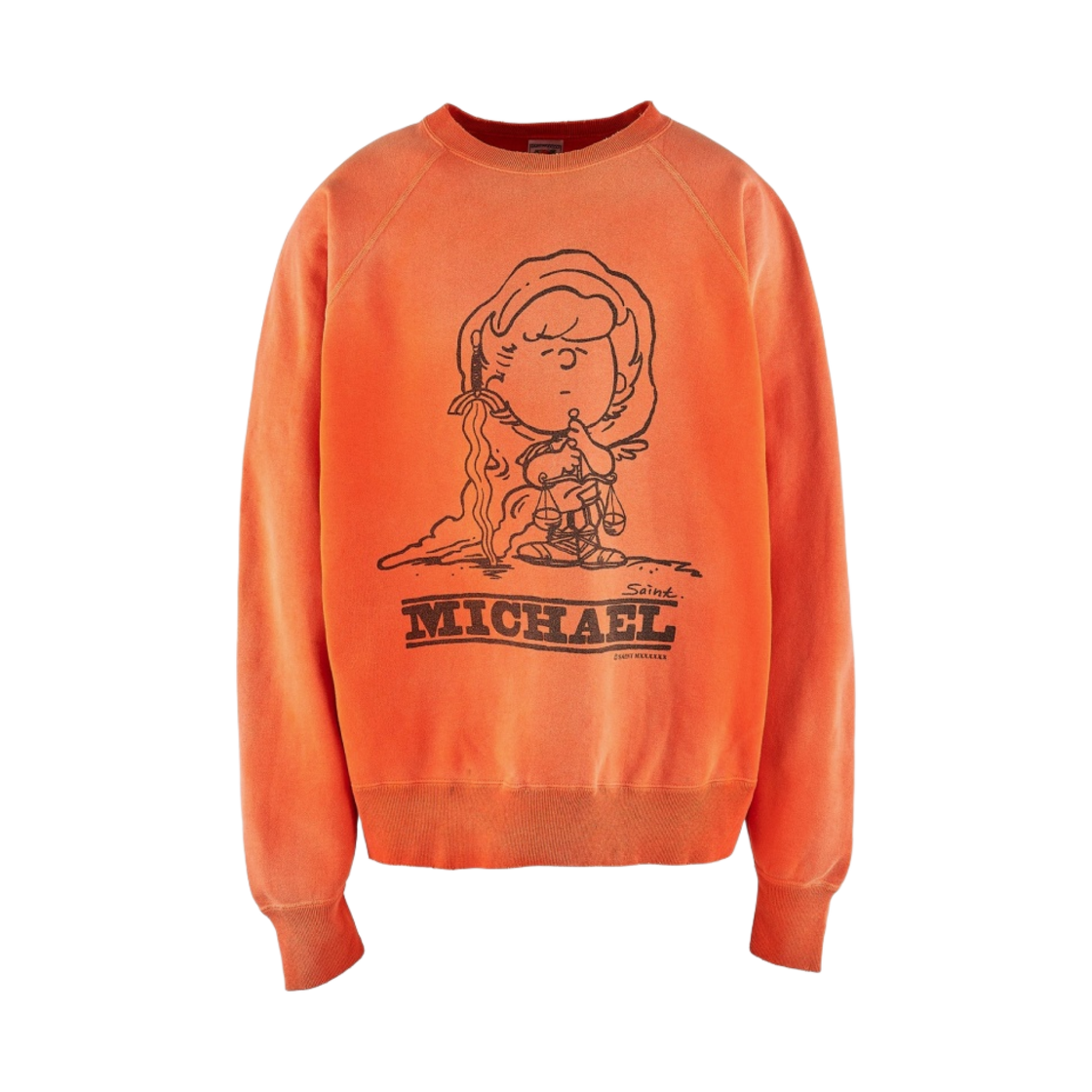 A23-0000-023 Saint Mxxxxxx Crewneck Sweatshirt Michael Orange