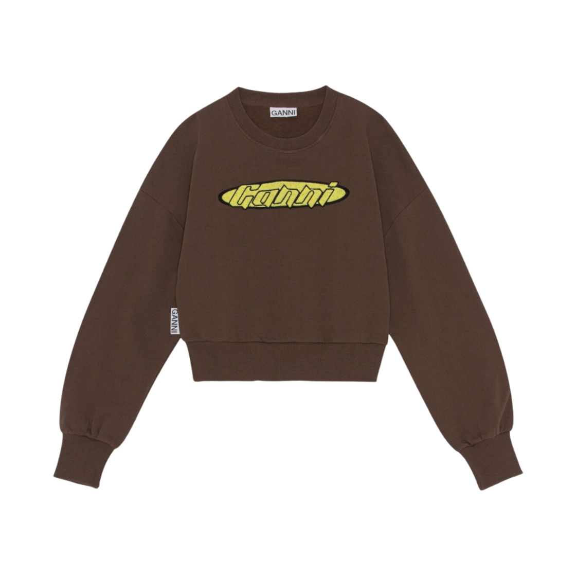 (W) 가니 아트워크 로고 스웨트셔츠 치커리 커피 - 22FW