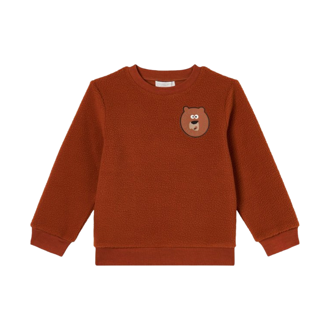(키즈) 스텔라 맥카트니 베어 패치 플리스 스웨트셔츠 브라운((Kids) Stella McCartney Bear Patch Fleece Sweatshirt Brown)