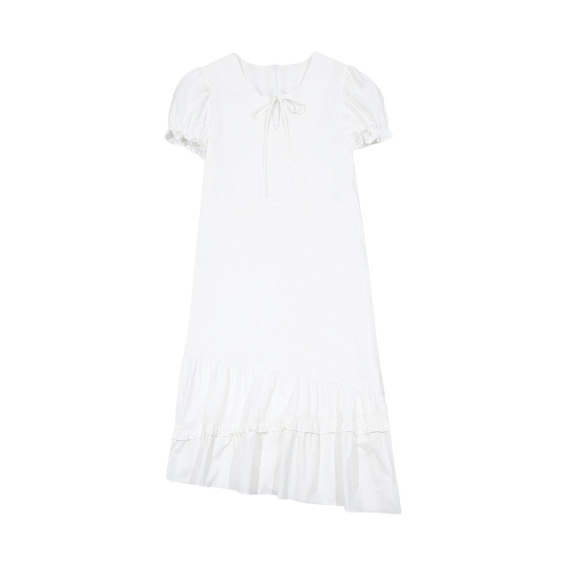 MF2413OP003MWHFR Margarin Fingers Frill Detail Dress White