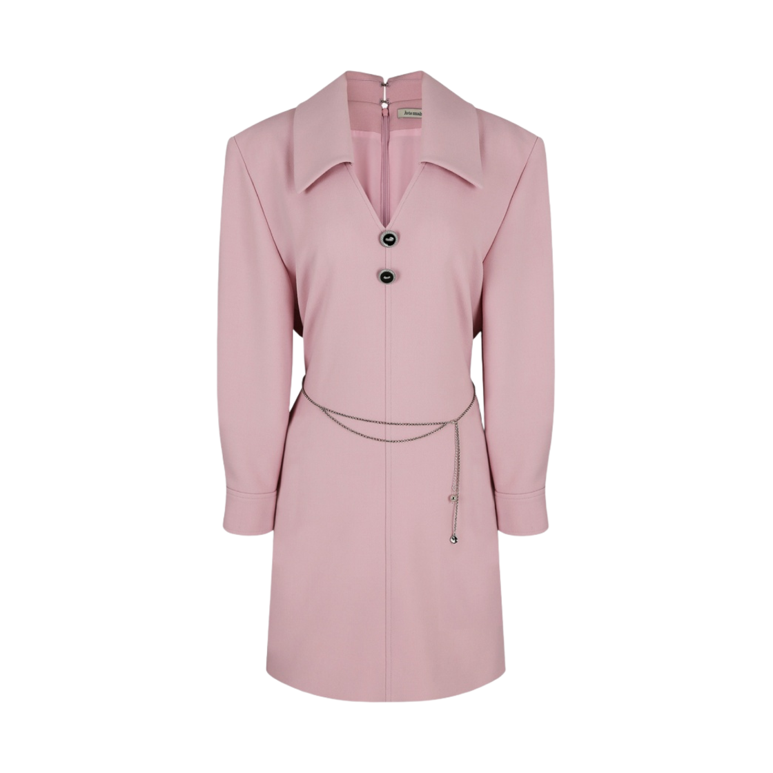 (W) 아비에무아 체인 벨트 미니 드레스 핑크((W) Aviemuah Chain Belt Mini Dress Pink)