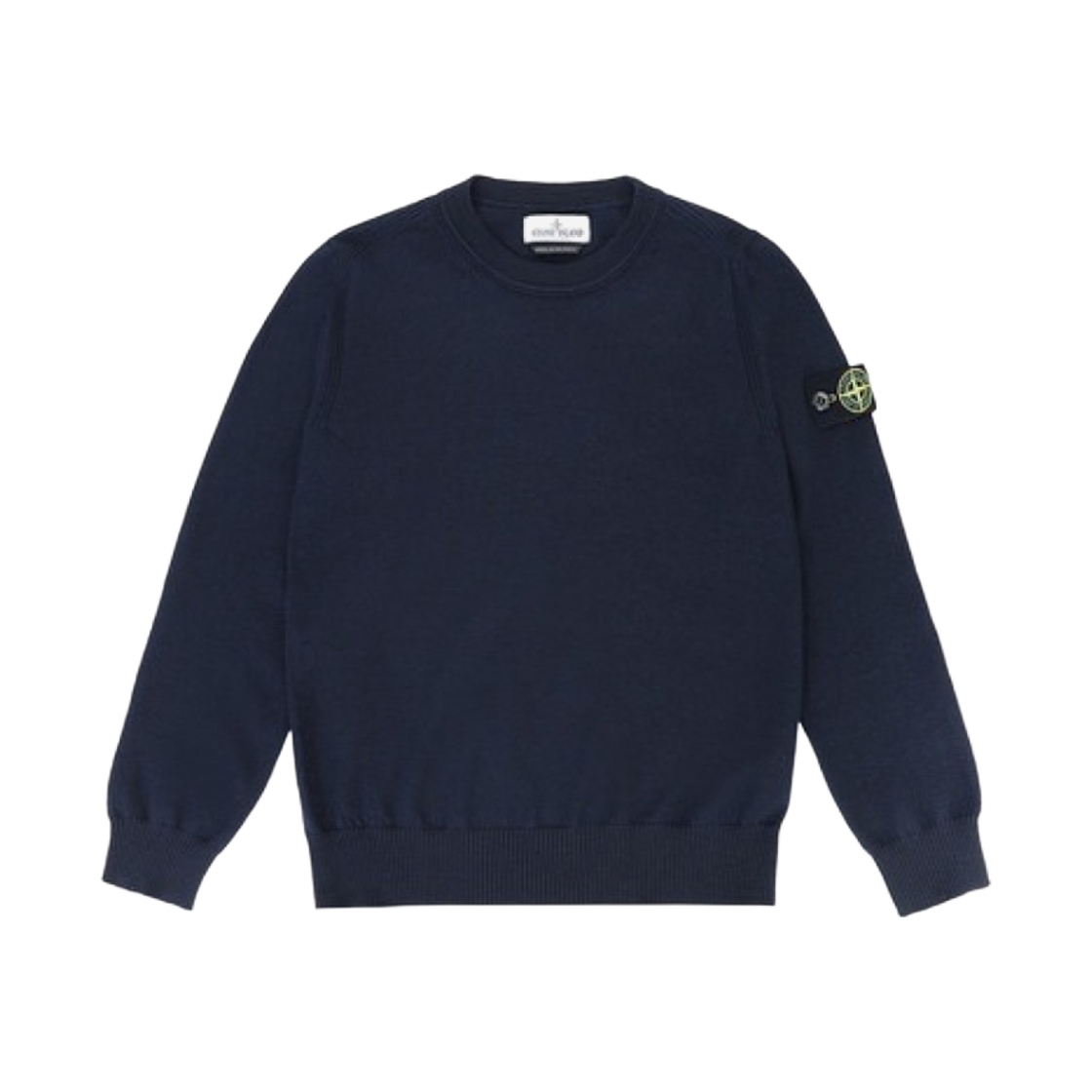 (키즈) 스톤 아일랜드 501A4 크루넥 스티치 소프트 코튼 니트 네이비 블루 - 23SS((Kids) Stone Island 501A4 Crewneck Stitch Soft Cotton Knit Navy Blue - 23SS) - 1
