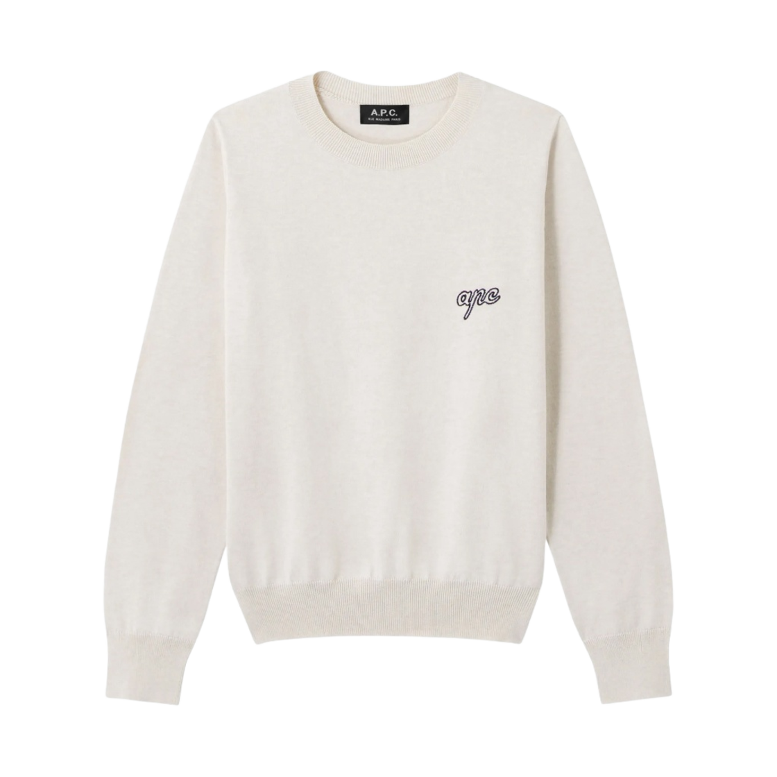 (W) 아페쎄 베아 점퍼 니트 초크((W) A.P.C. Bea Jumper Knit Chalk) - 1