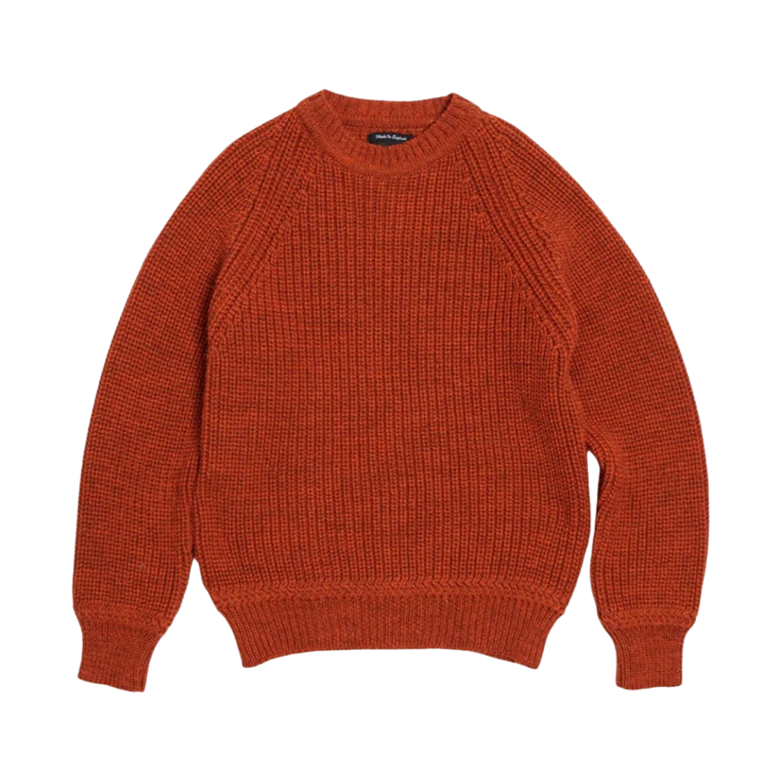 NC-AW23-K-10 Nigel Cabourn Fisherman Sweater Burnt Orange