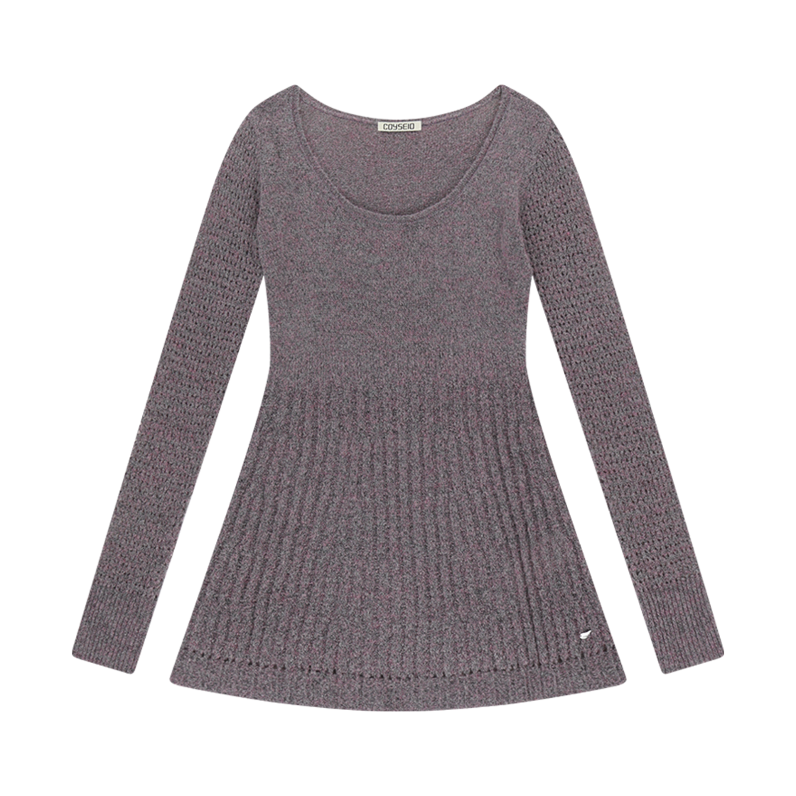 SU2501KT01 COYSEIO Soft Bell Knit Purple Grey