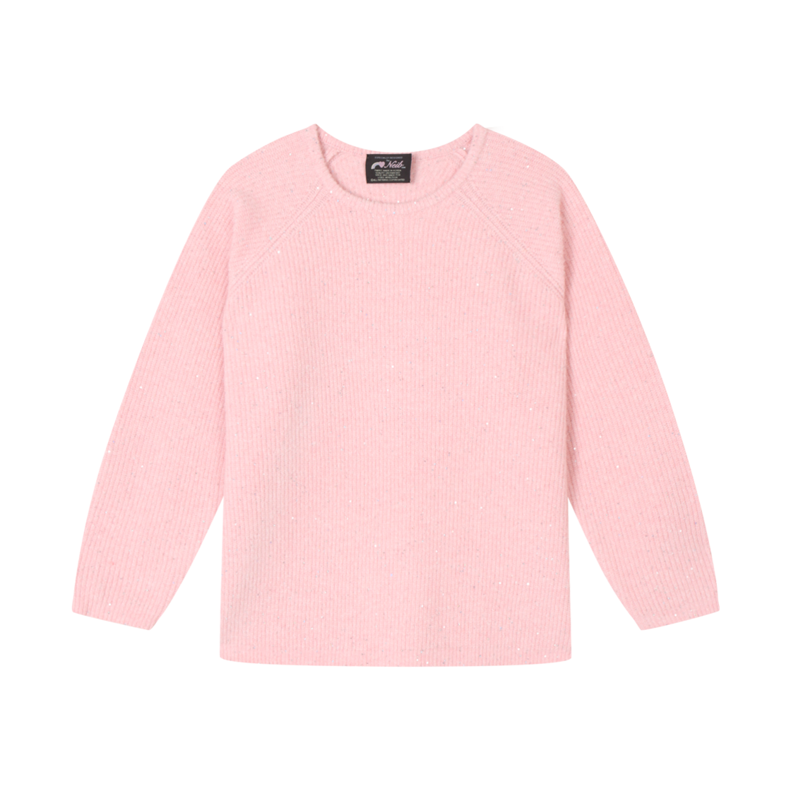 네이비 울 블랜디드 글리터 니트 핑크