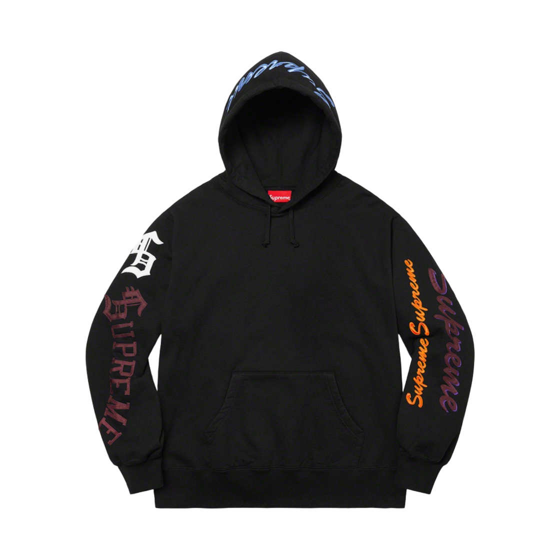 슈프림 멀티 로고 후드 스웨트셔츠 블랙 - 21FW(Supreme Multi Logo Hooded Sweatshirt Black - 21FW) - 2