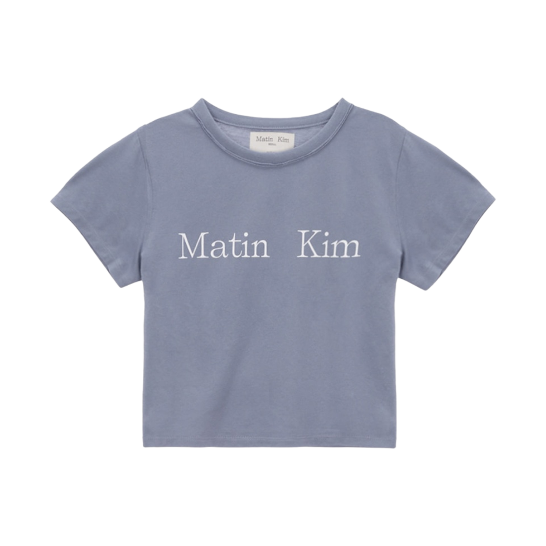 W) 마뗑킴 로고 크롭탑 스모크 블루 | Matin Kim | KREAM W) 마뗑킴 로고 크롭탑 스모크 블루 | Matin Kim | KREAM