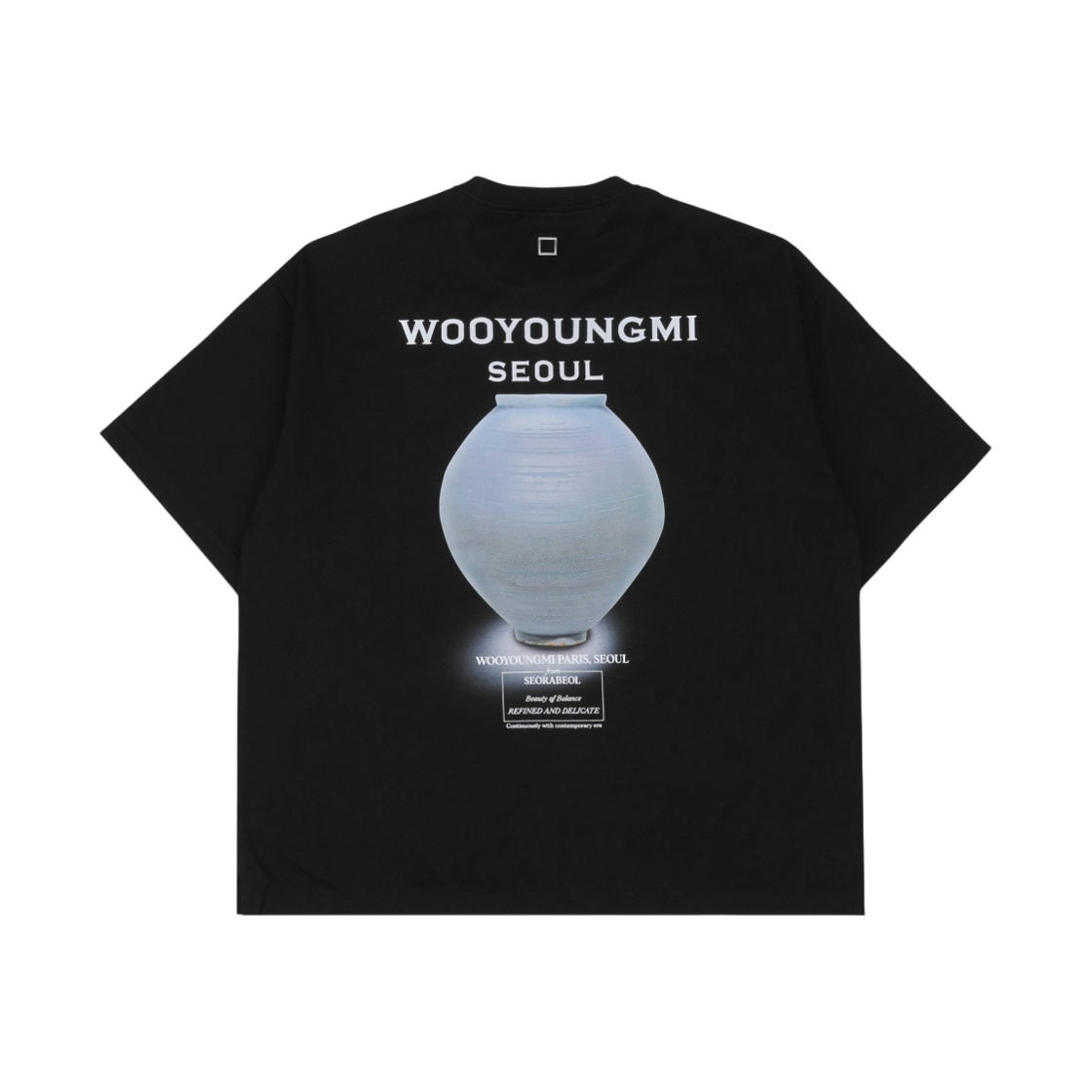 W233TS03708B Wooyoungmi Celadon Back Logo T-Shirt Black - 23FW - 대표 이미지 #1