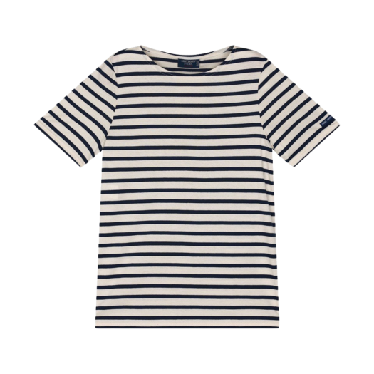 9863 ECRUMARINE Saint James Levant Moderne T Shirt Ecru Marine