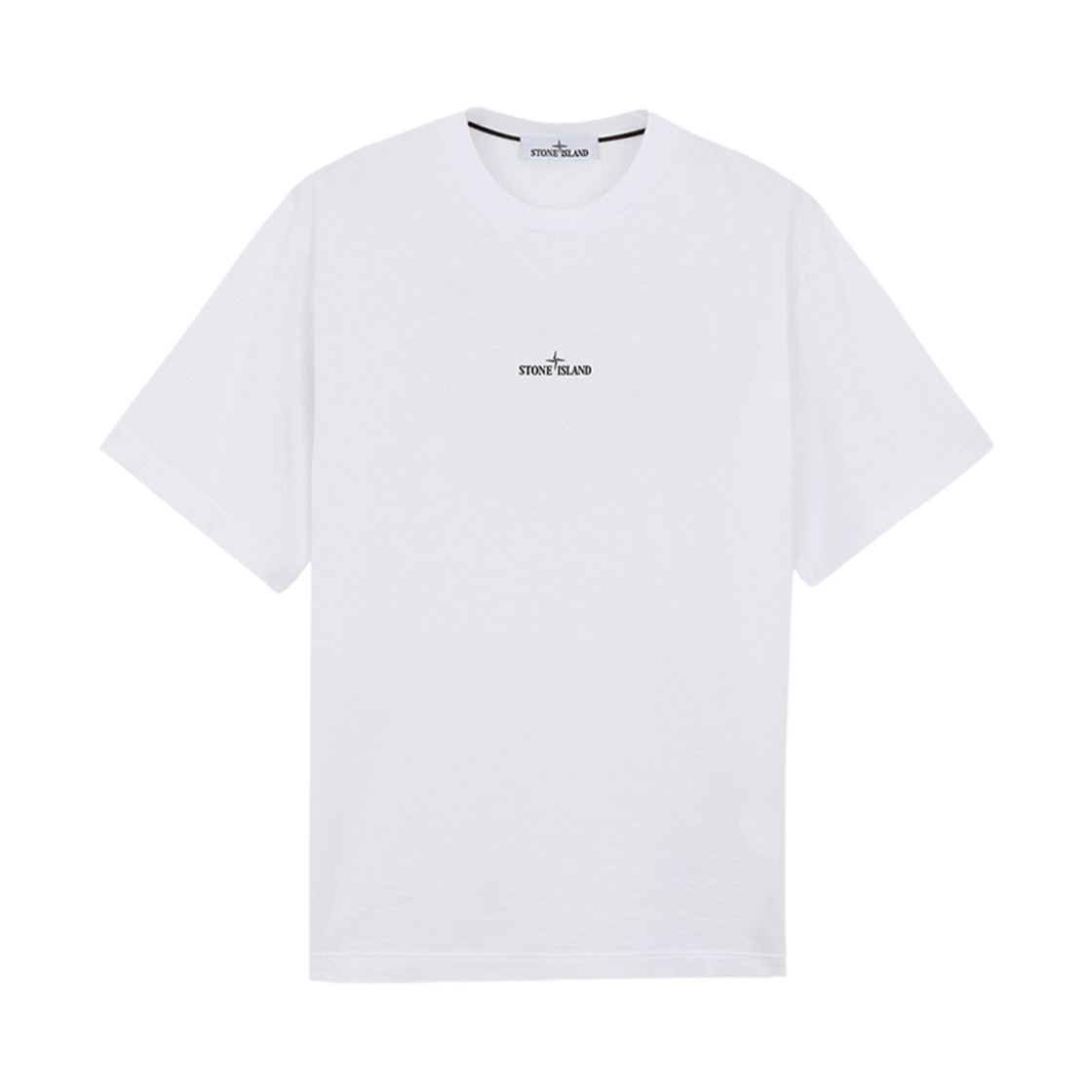 81152NS81-V0001 Stone Island 2NS81 Cotton Jersey T-Shirt with Institutional Four Print White - 24FW