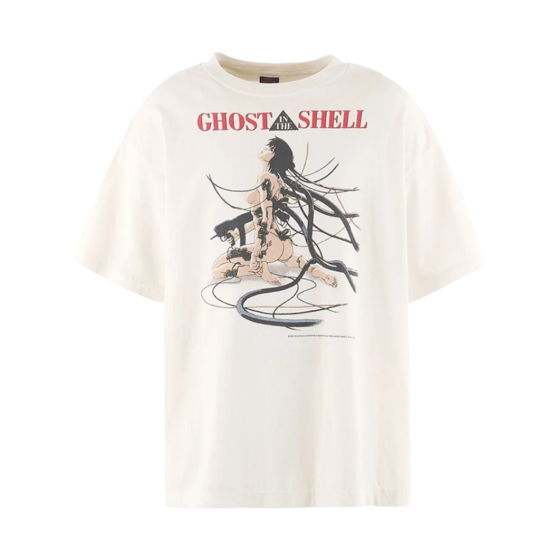 세인트 마이클 x 고스트 인 더 쉘 숏슬리브 티셔츠 화이트 - 24AW(Saint Mxxxxxx x Ghost In The Shell S/S T-Shirt White - 24AW)