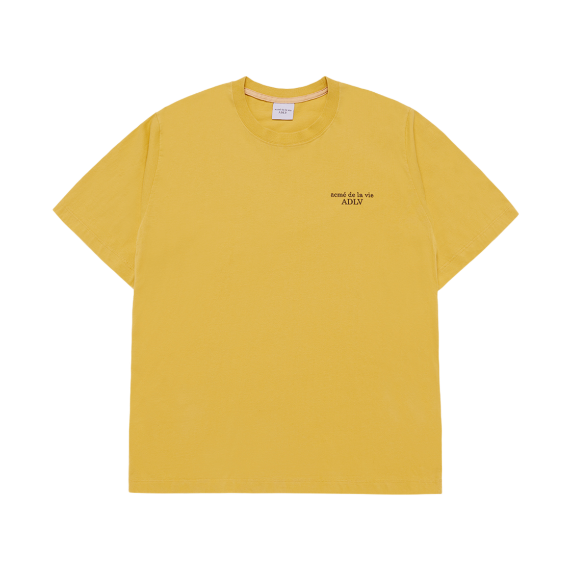 24FW-TP-SS-LG-PBS-MST ACME DE LA VIE Pixel Basic Logo Short Sleeve T-Shirt Mustard