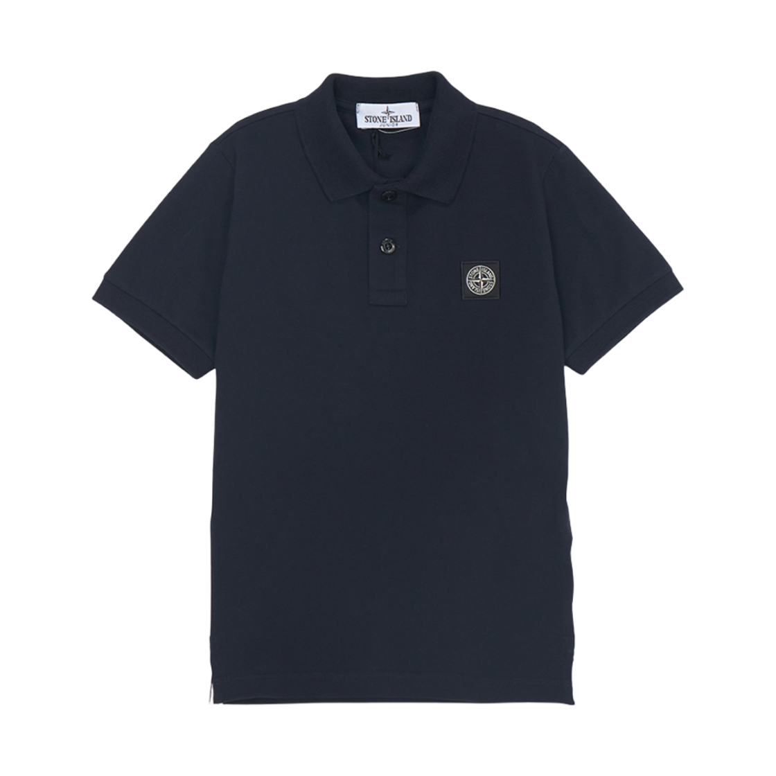 (키즈) 스톤 아일랜드 로고 폴로 셔츠 네이비 블루 - 25SS((Kids) Stone Island Logo Polo Shirt Navy Blue - 25SS)