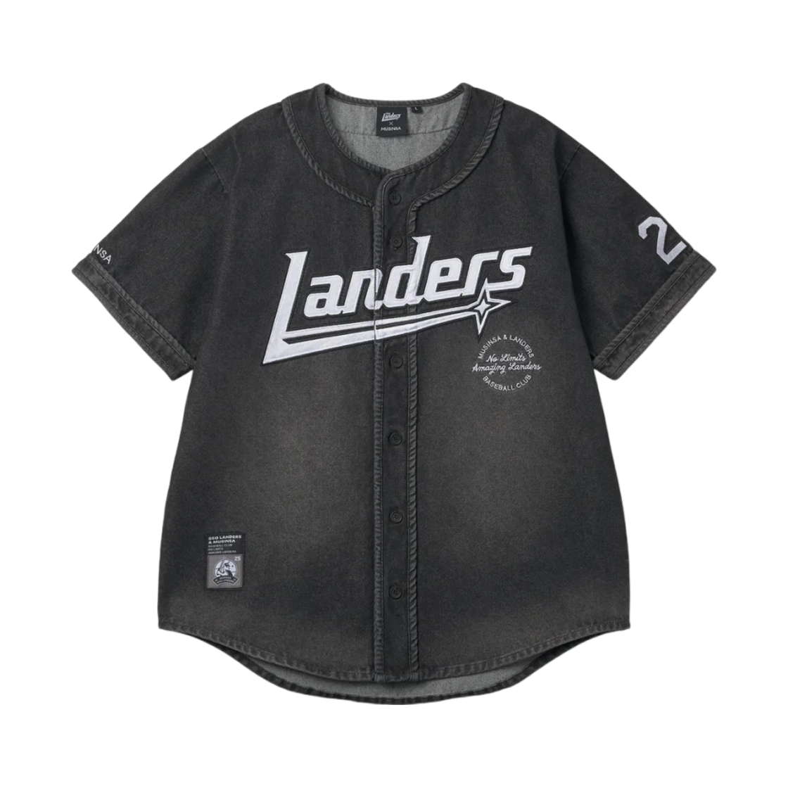 SSG 랜더스 25 블랙 데님 저지 (논 마킹 버전)(SSG Landers 25 Black Denim Jersey (Non Marking Ver.))