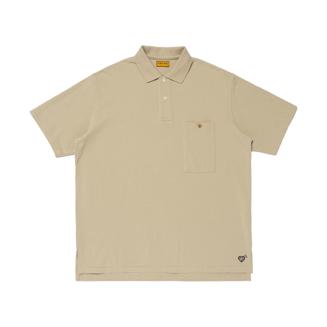 HM29CS025 Human Made Big Polo Shirt Beige