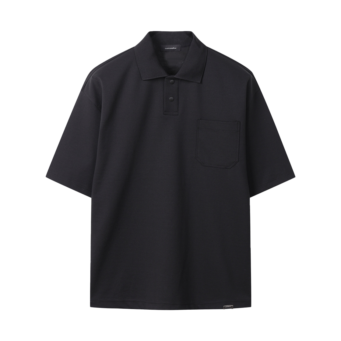 커스텀멜로우 오버핏 폴로 블랙(Customellow Over Fit Polo Black) - 1