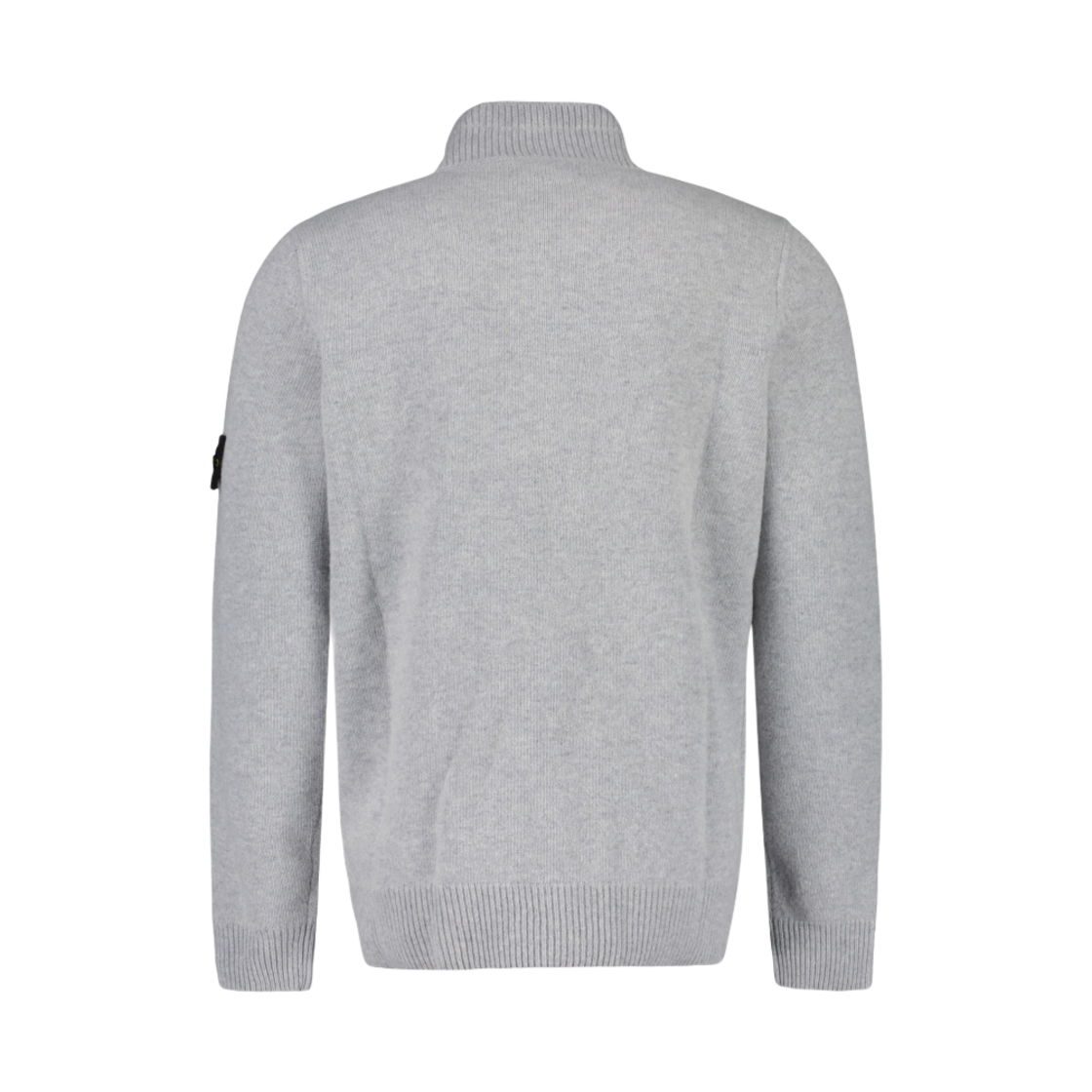 스톤 아일랜드 540A3 하이 넥 하프 버튼 램스울 니트 라이트 그레이 - 22FW(Stone Island 540A3 High Neck Half Button Lambswool Knit Light Grey - 22FW) - 2