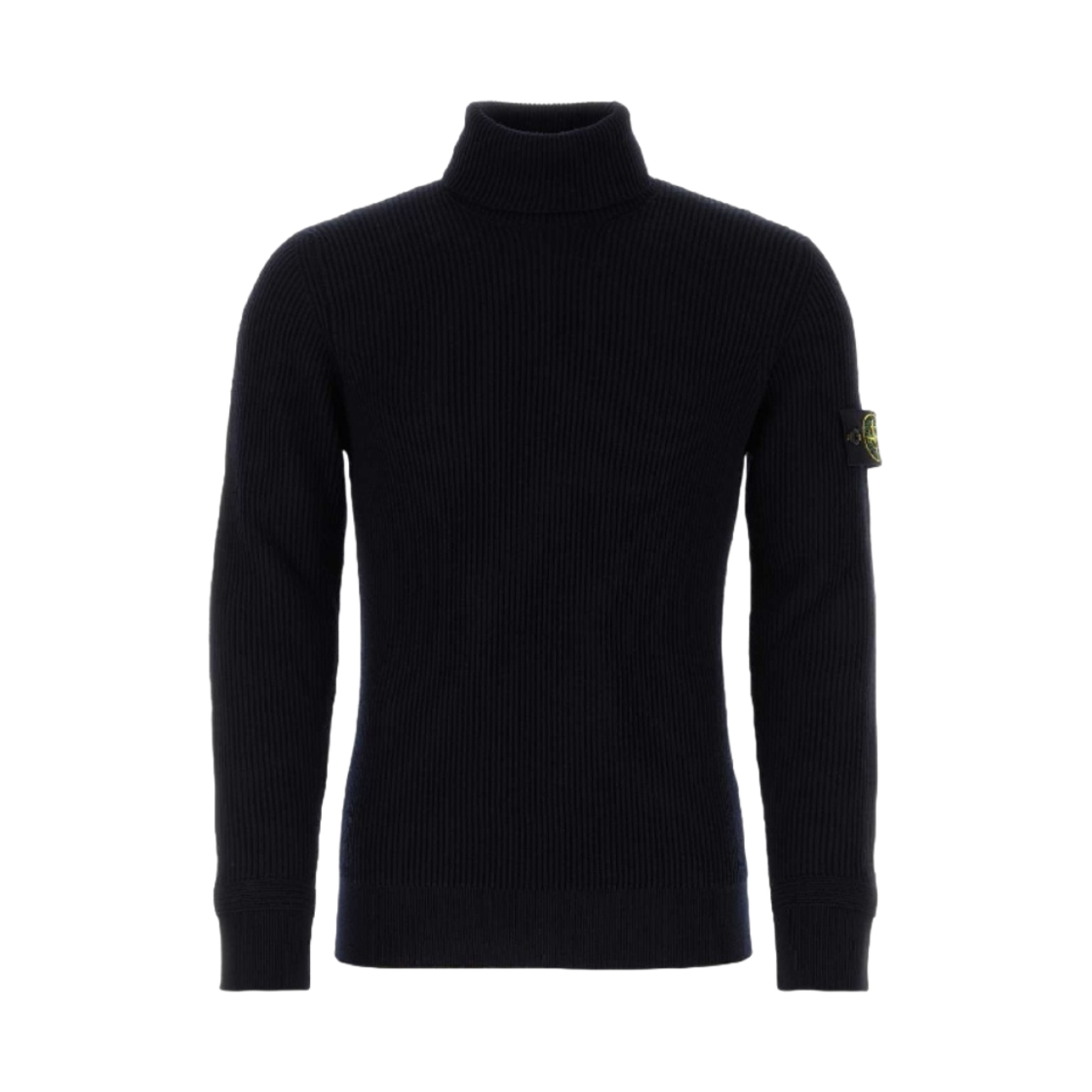 7915552C2-A0020 Stone Island 552C2 Full Rib Wool Turtleneck Knit Navy Blue - 23FW