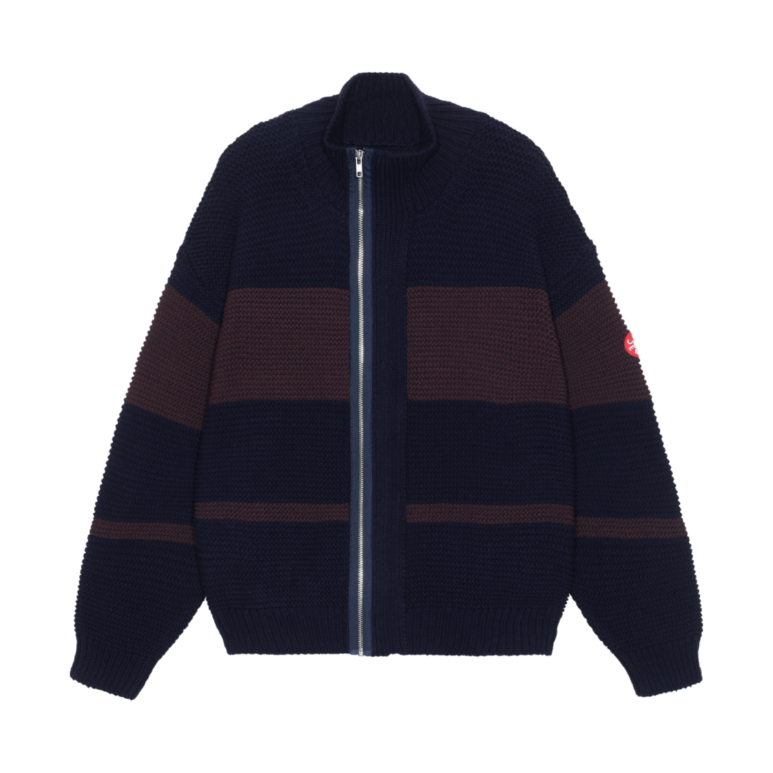 카브엠트 워시드 P 라인 집업 니트 네이비 - 23SS(Cav Empt Washed P Line Zip Up Knit Navy - 23SS) - 1