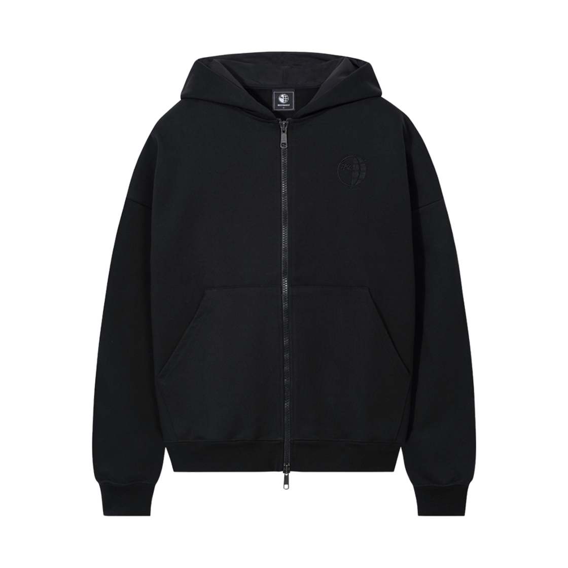 우왁굳 웨이크 레이베스트 집업 후드 블랙(Woowakgood Wake Ravest Zip Up Hoodie Black)