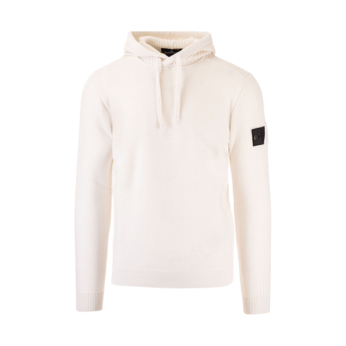 스톤 아일랜드 쉐도우 프로젝트 511A5 립드 후드 니트 내츄럴 화이트 - 20FW(Stone Island Shadow Project 511A5 Ribbed Hooded Knit Natural White - 20FW)