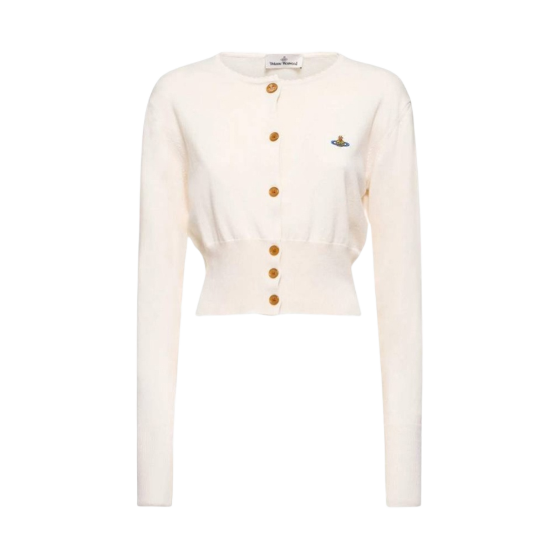 1803002U-Y0010-A402 (W) Vivienne Westwood Bea Cropped Cardigan Cream