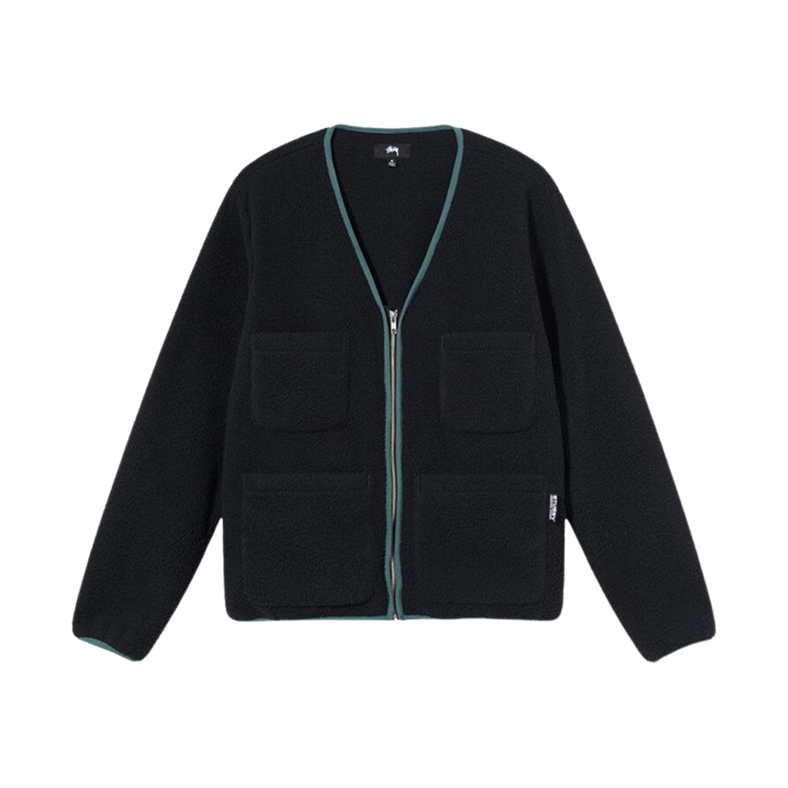 스투시 폴라 플리스 가디건 블랙(Stussy Polar Fleece Cardigan Black) - 1