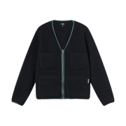 Stussy Polar Fleece Cardigan Black