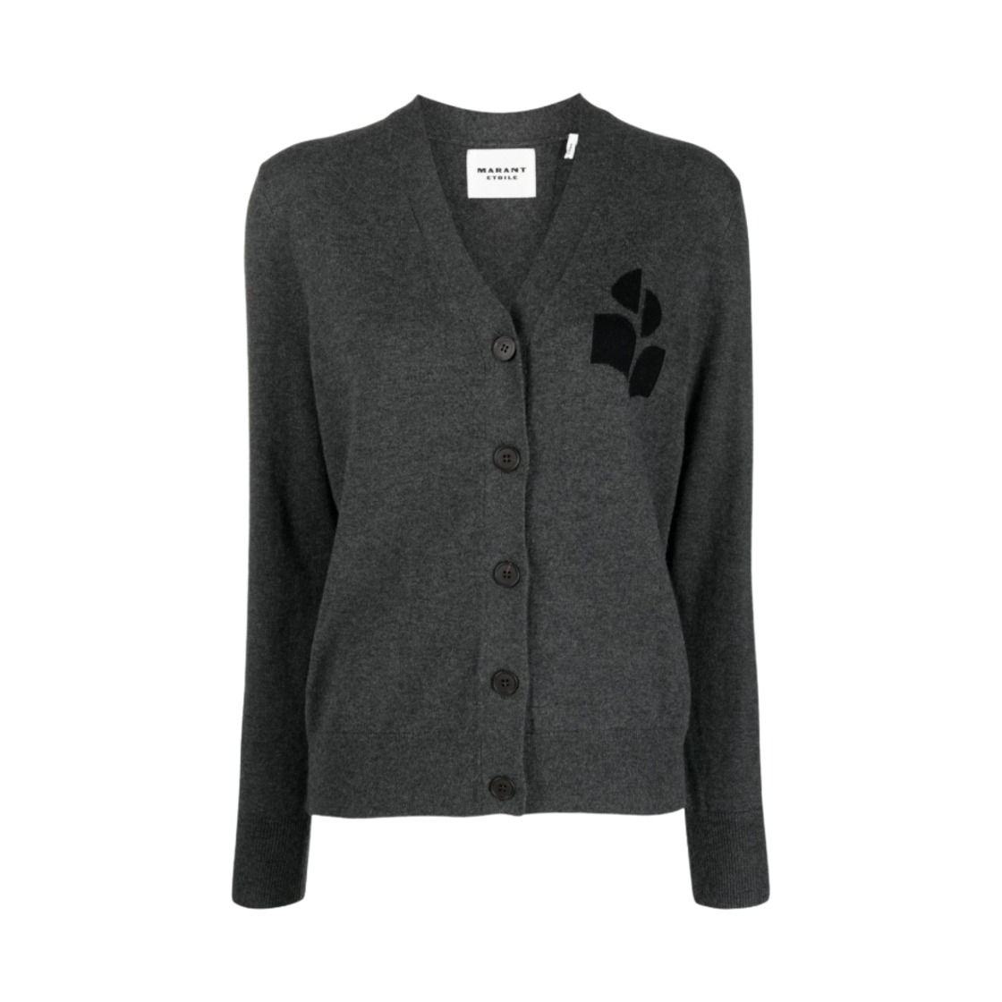 CA0008FA-A1X05E-02AN (W) Isabel Marant Karin Cotton Cardigan Anthracite - 23FW