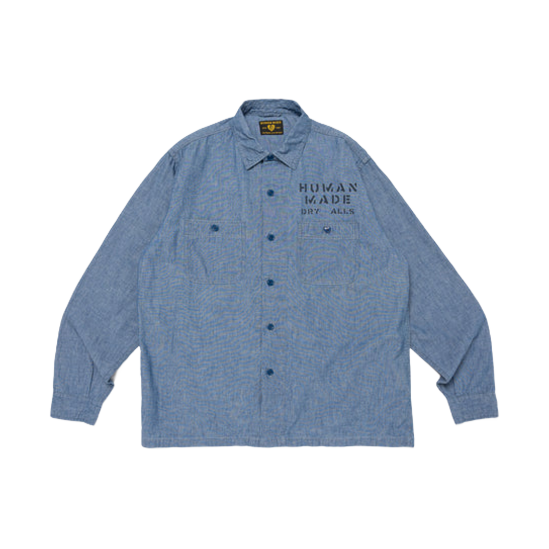 HM28SH001 Human Made Military Chambray Shirt Indigo - 대표 이미지 #1