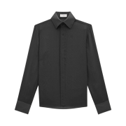Saint Laurent Shirt In Silk Crepe Muslin Black