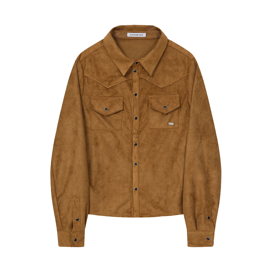 SR24FWSH04CM SLOW RECORD HOUSE Western Suede Shirts Camel