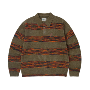 Thisisneverthat x Grateful Dead Lightning Velvet Knit Polo Khaki