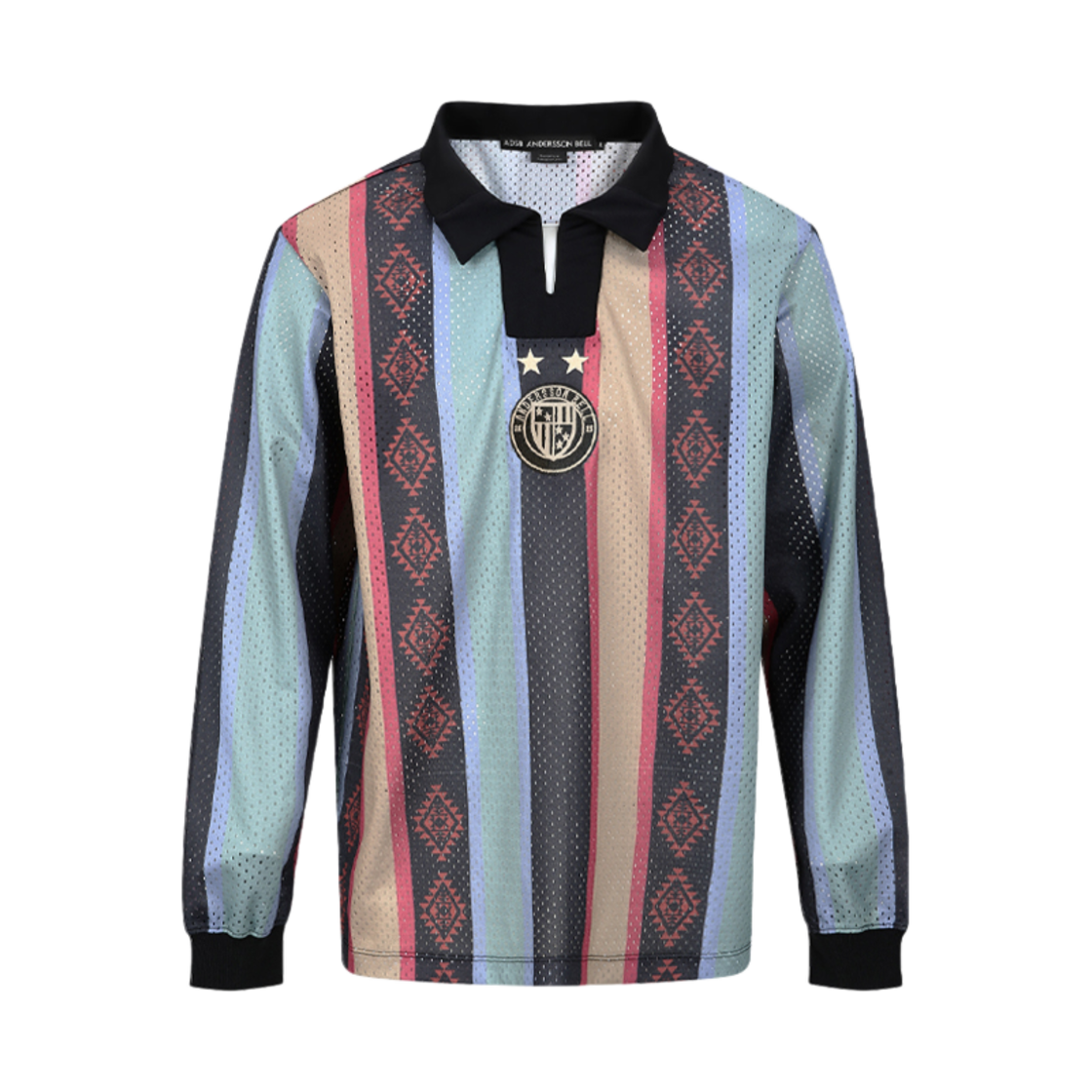 atb1297m(GREEN/YELLOW/BLACK) ADSB Andersson Bell Navajo Stripe LS T-Shirt