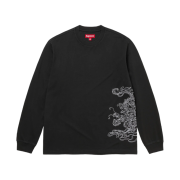 Supreme Dragon Embroidered L/S Top Black - 24FW