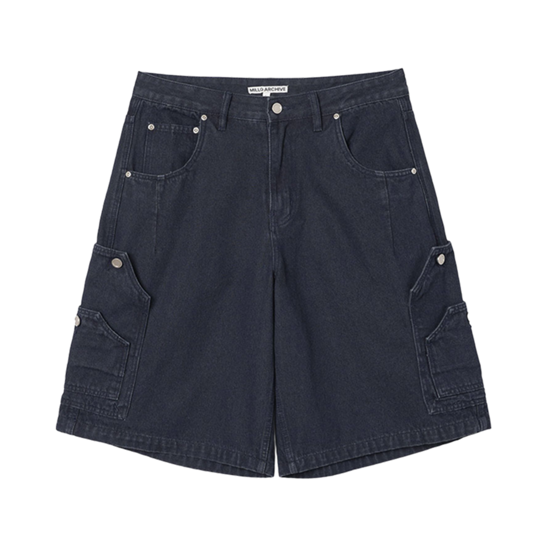 밀로 아카이브 더블 페이드 하프 데님 팬츠 인디고 블루