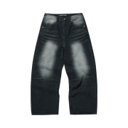 Suade Color Washed Denim Black
