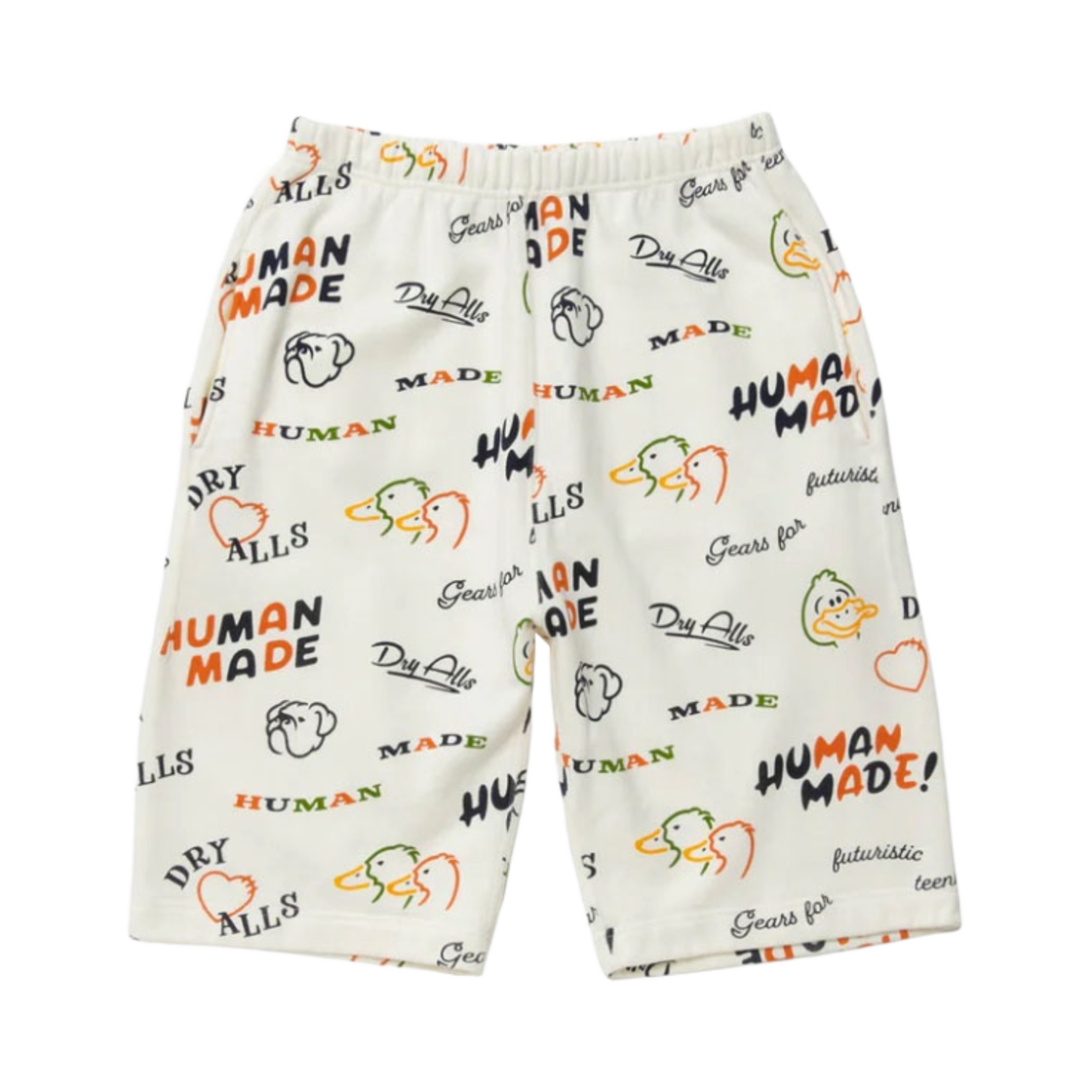 휴먼 메이드 프린티드 스웨트쇼츠 화이트(Human Made Printed Sweatshorts White) - 1