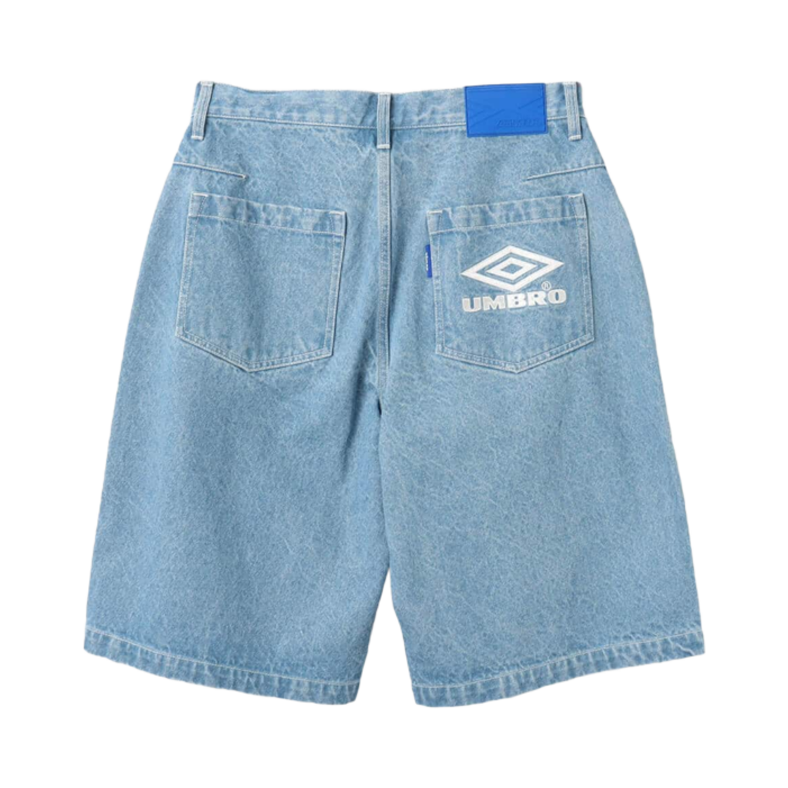 MA24S-SP037-BLU Umbro x Atmos Denim Baggy Shorts Blue