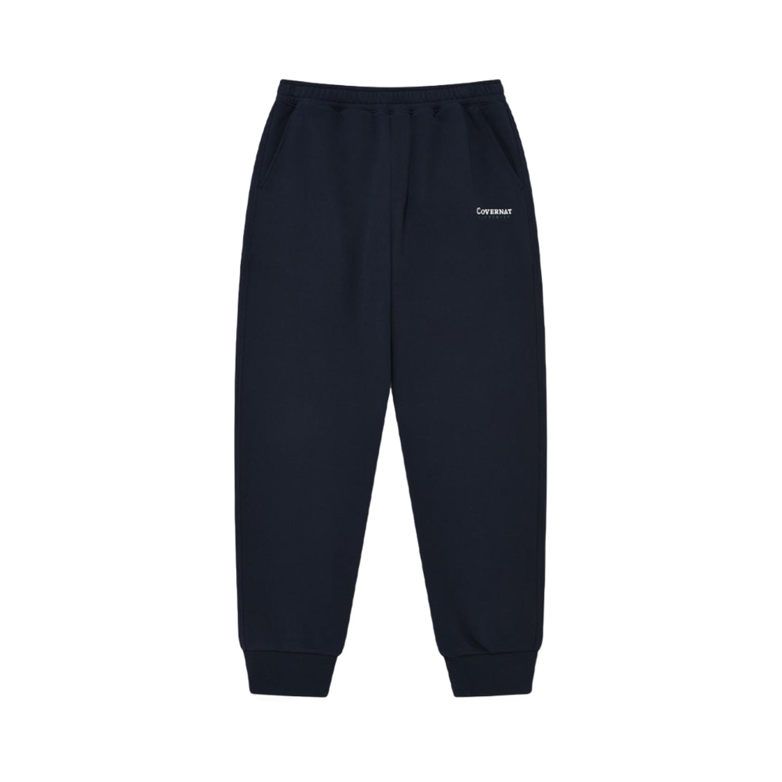 커버낫 어센틱 로고 테이퍼드 스웻 조거 팬츠 네이비(Covernat Authentic Logo Taped Sweat Jogger Pants Navy) - 1