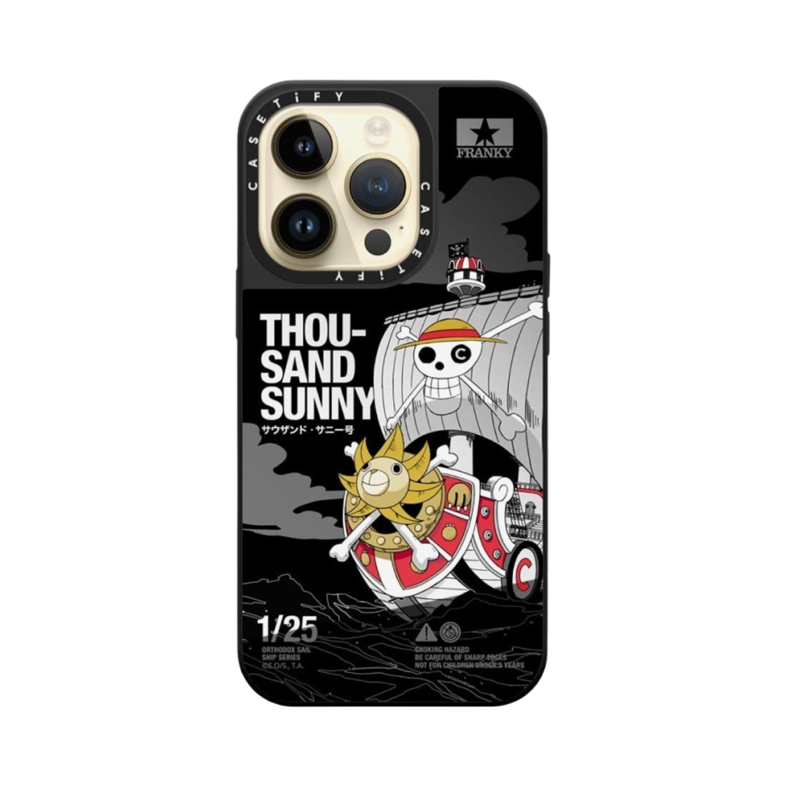 케이스티파이 x 원피스 아이폰 싸우전드 써니호 맥세이프 미러 케이스 블랙(Casetify x One Piece iPhone Thousand Sunny Ship MagSafe Mirror Case Black) - 4