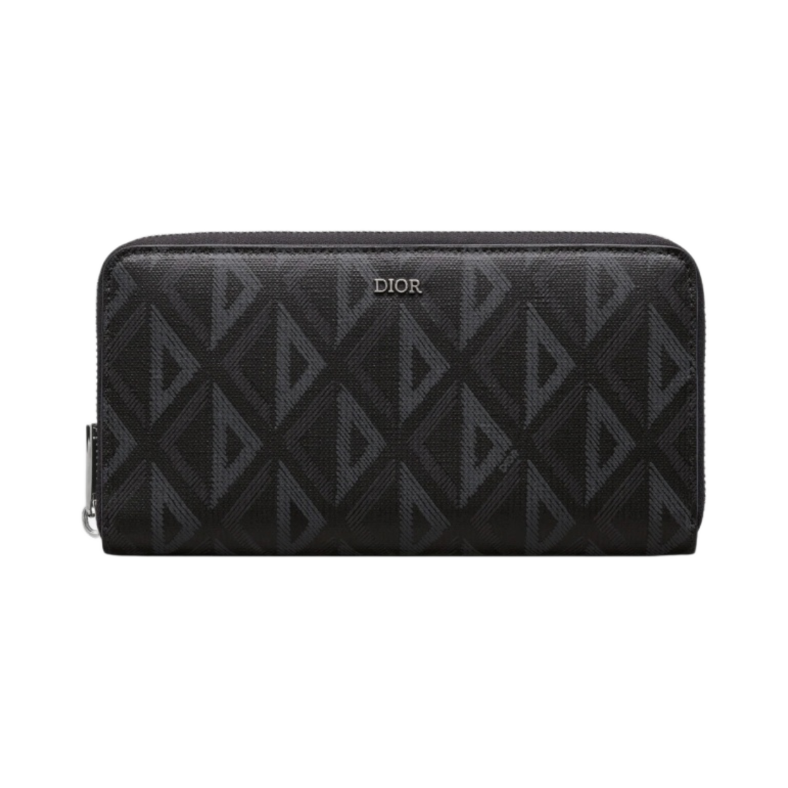 디올 지퍼 장지갑 디올 CD 다이아몬드 캔버스 블랙(Dior Zipped Long Wallet Dior CD Diamond Canvas Black) - 1