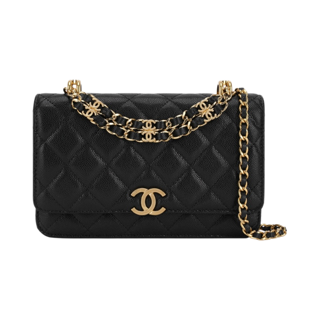 샤넬 체인 지갑 그레인드 카프스킨 & 골드 메탈 블랙(Chanel Wallet On Chain Grained Calfskin & Gold Black) - 1