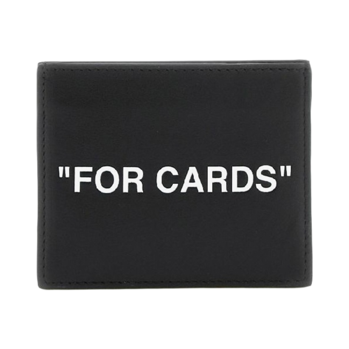 오프화이트 쿼트 레더 카드 홀더 블랙(Off-White Quote Leather Card Holder Black)
